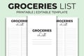 Groceries List KDP Interior