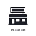 groceries shop isolated icon. simple element illustration from ultimate glyphicons concept icons. groceries shop editable logo