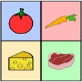 Groceries squares