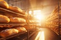 Loaf food flour bakery store warm fresh baker wheat bake interior bread shop background pastry