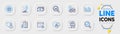 Grocery basket, Banking and Currency exchange line icons for web app. Pictogram icon. Vector