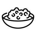 Grocery breakfast icon outline vector. Cereal bowl Royalty Free Stock Photo