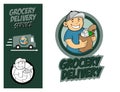 Grocery Delivery Service Concept.