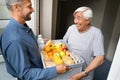 Grocery Food Shopping Help For Elder Senior Standing