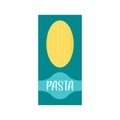 Grocery Food simple objects. Pasta or spaghetti. Cartoon flat vector
