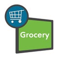 Grocery Green Blue Circle Square