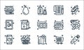 Grocery line icons. linear set. quality vector line set such as carrot, map, drink, cart, grocery, beef, eggs, list, guava