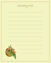 Grocery list Royalty Free Stock Photo