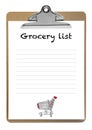 Grocery list Royalty Free Stock Photo