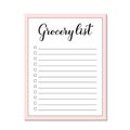 Grocery list paper page. Shopping list sheet template. Easy to edit vector element of design for organizer, notebook, meal planner