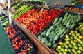 Grocery market fruits vegetabes greece Royalty Free Stock Photo