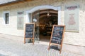 Grocery shop and liquor store in Durnstein, Wachau, Austria Royalty Free Stock Photo