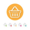 Grocery shopping basket icon set Royalty Free Stock Photo