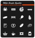 Grocery simply icons