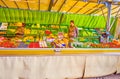 The grocery stall in Grunmarkt, Salzburg, Austria