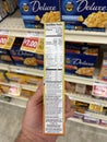 Grocery store Annies vegan mac and cheese nutrition label