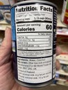 Grocery store Blue Dragon coconut milk in a can Nutrition label