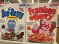 Grocery store Boo Berry Franken Berry cereals Royalty Free Stock Photo