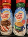 Grocery store Coffee mate dairy creamers peppermint Royalty Free Stock Photo