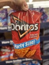 Grocery store Doritos bag chips party size nacho