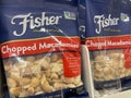 Grocery store Fisher nuts in a bag macadamias Royalty Free Stock Photo