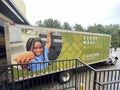 Grocery store Food Bank truck at a dock
