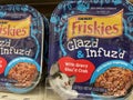 Grocery store Friskies cat food glazed and infused Royalty Free Stock Photo