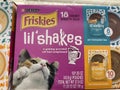 Grocery store Friskies cat food lil shakes Royalty Free Stock Photo