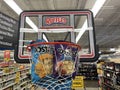 Grocery store Frito lay display basketball goal Royalty Free Stock Photo