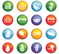 grocery store icon set Royalty Free Stock Photo