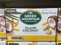 Grocery store Keurig coffee cups island coconut