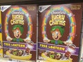 Grocery store Lucky Charms cereal chocolate free lantern