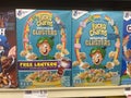 Grocery store Lucky Charms cereal clusters and price