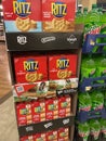 grocery store Ritz snack cracker and mtn dew display
