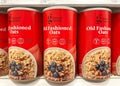 Grocery store shelf with canisters of Good and Gather brand Old Fashioned Oats, Oatmeal Royalty Free Stock Photo