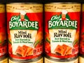 Grocery Store Shelves Stocked with Chef Boyardee Mini Ravioli