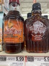 Grocery store Springtree maple syrup in a glass bottle and price