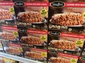 Grocery store Stouffers lasagna frozen dinners display side