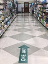 One Way Aisles at Grocery Store