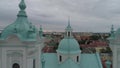 Grodna, Belarus - July, 2019: St. Francis Xavier's Cathedral and the historic buildings of Grodno's old town centre