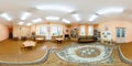 GRODNO, BELARUS - APRIL 22, 2016: Panorama in interior children room in kindergarten. Full spherical 360 by 180 degrees seamless