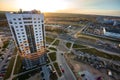 GRODNO, BELARUS -  APRIL 2019: Panoramic view on new quarter high-rise building area urban development residential quarter in the Royalty Free Stock Photo