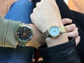 Grodno, Belarus - 07.04.2019: Holding hands with a Tissot watch