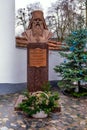 Grodno, Belarus - January 06, 2023: Monument to Metropolitan Filaret in the Grodno Holy Nativity Stavropol Convent