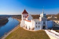 Grodno, Belarus - March 10, 2022 - beautiful view of the old castle and the Neman river