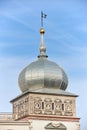 Grodno, Belarus - October 2021: Grodno Old castle on Castle Hill, an ancient oldest royal Castle of Belarus and church Royalty Free Stock Photo