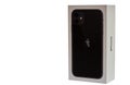 Grodno, Belarus - 01.22.2021: White box from black iphone 11 Royalty Free Stock Photo