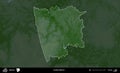 Grodno District highlighted, Belarus. Physical Royalty Free Stock Photo