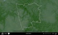 Grodno District outlined, Belarus. Physical Royalty Free Stock Photo