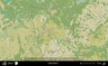 Grodno District outlined, Belarus. Topographic Humanitarian Royalty Free Stock Photo